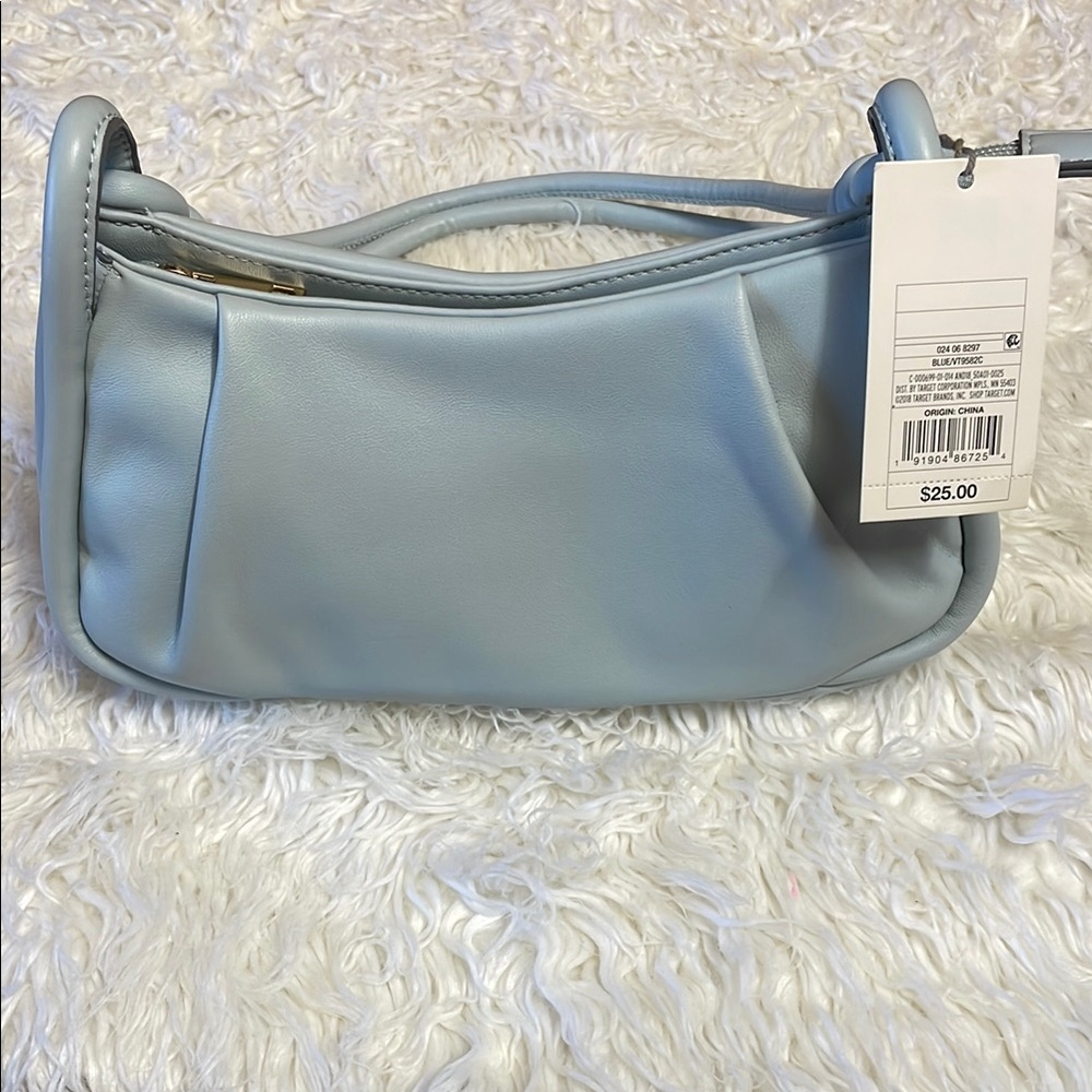 A new day Sleek Blue Crescent Shoulder Bag( new)